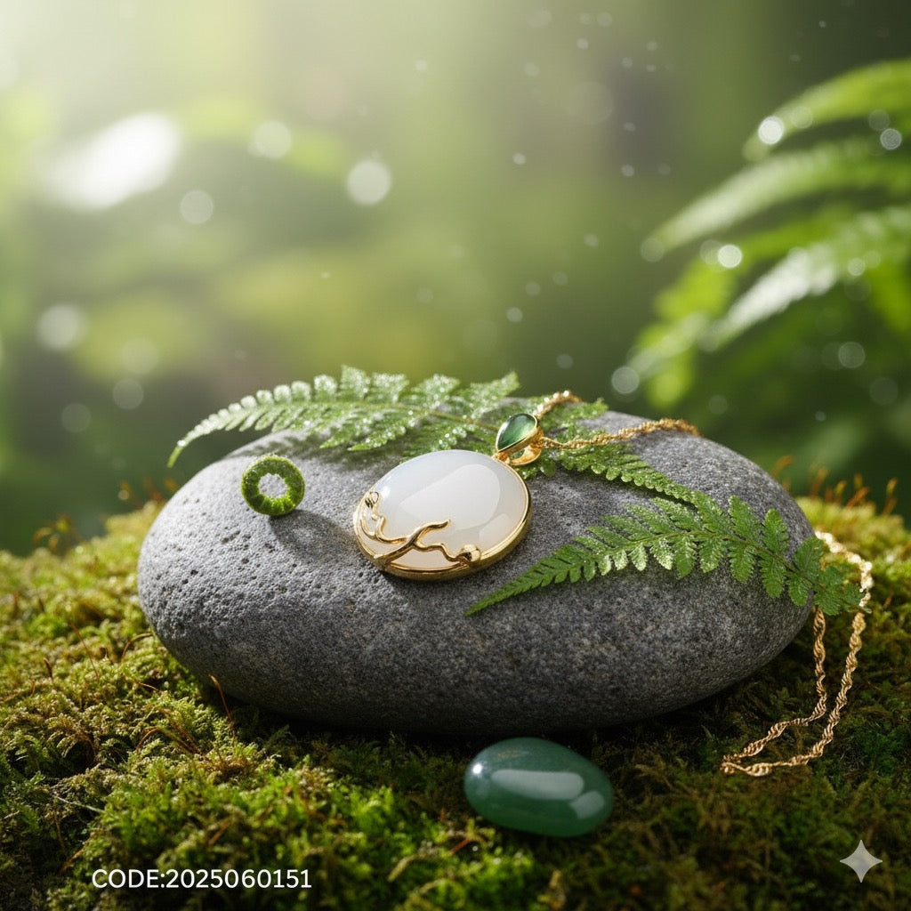 Dual Harmony Pendant – Moonstone & Onyx in 18K Gold-Plated Silver (20")